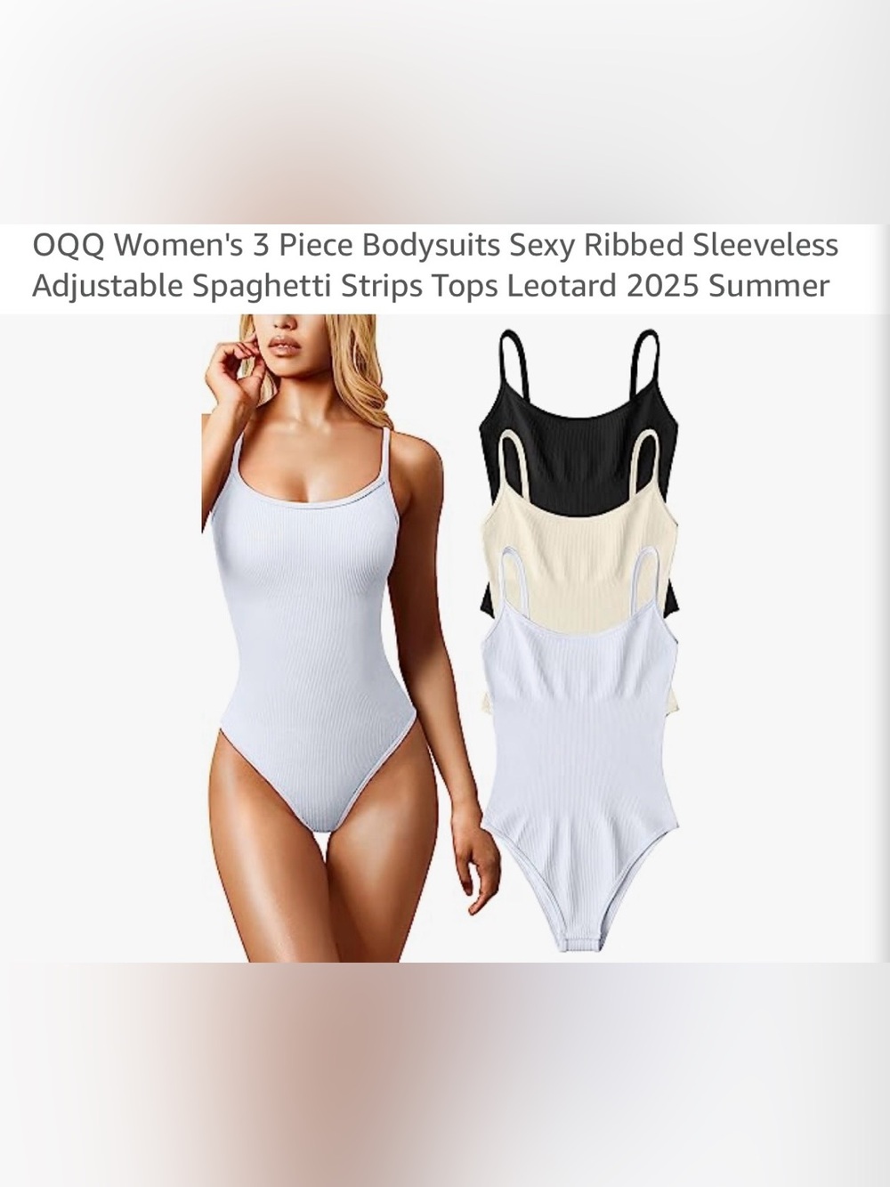 White OQQ Bodysuit.
